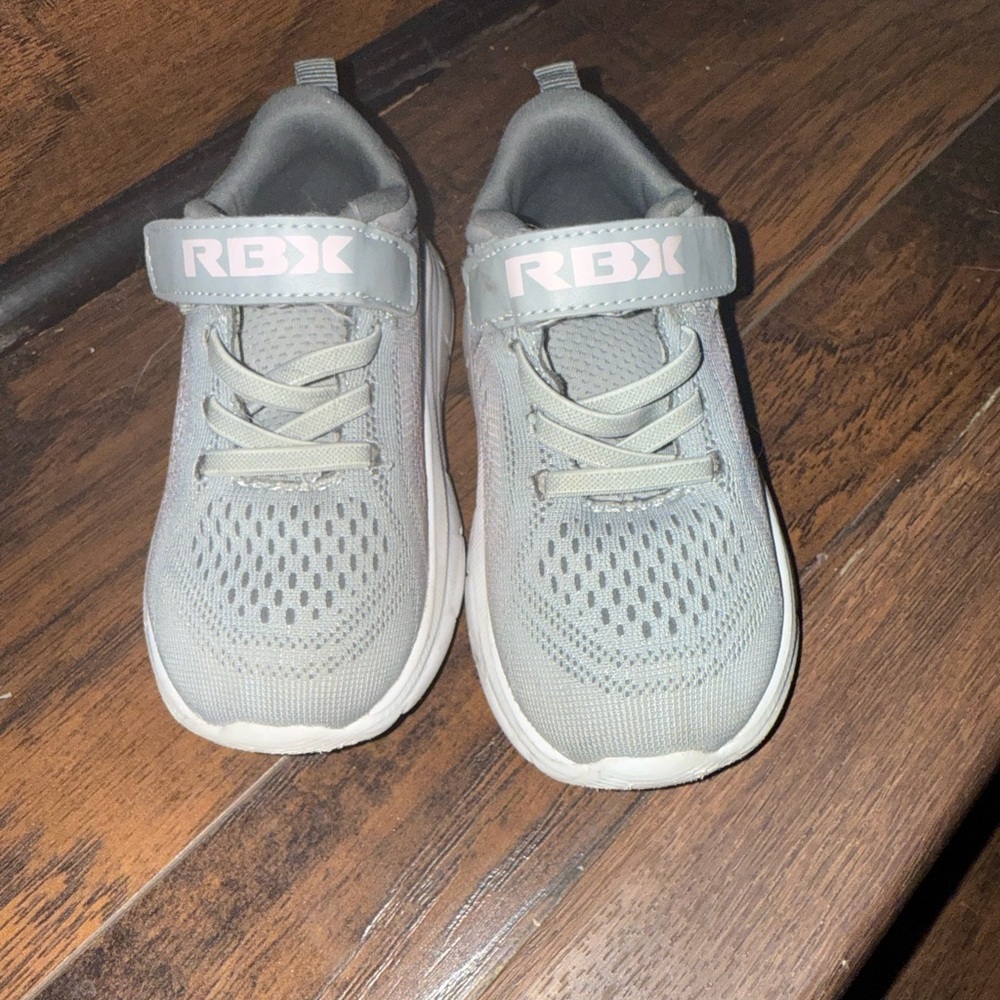 RBX Gray Sneakers with Velcro Strap and Breathable Mesh